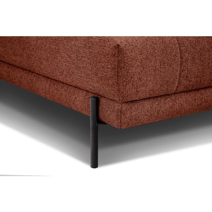 Canapé d'angle gauche 5 places avec une relax électrique tissu brique-Avena cropped-9