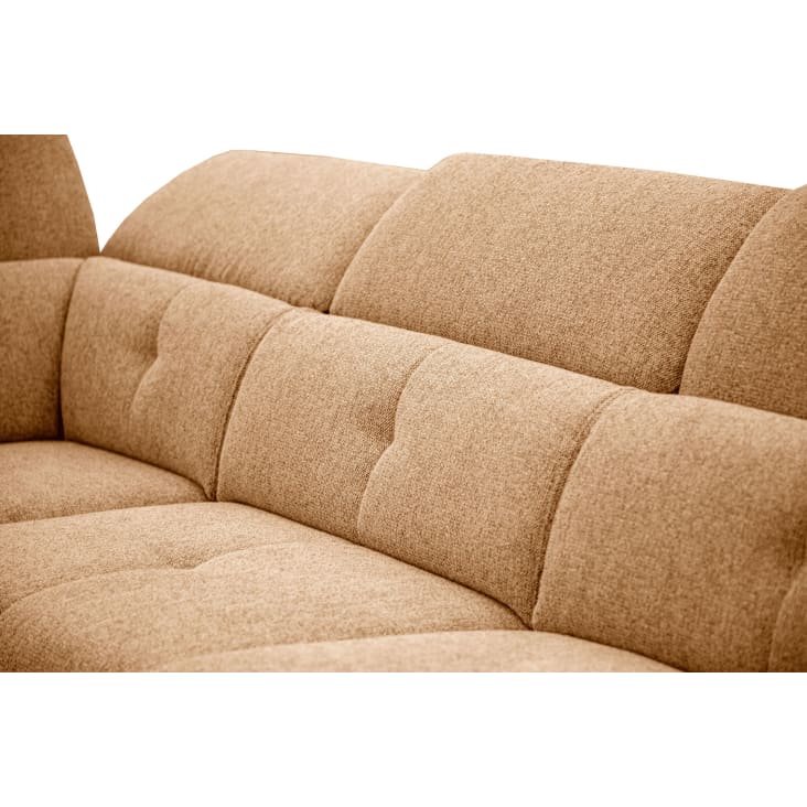 Canapé d'angle gauche 5 places avec une relax électrique tissu orange-Avena cropped-5