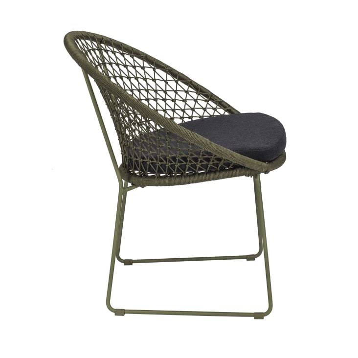 Lot de 2 fauteuils de table extérieur polypropylène et pieds en métal-Bao bao cropped-5