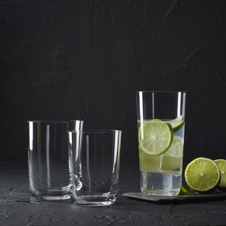 Lot De 6 Verres 150 Ml – Verres à Boire En Verre Coloré, Home Esprit, 7×7×20 Cm