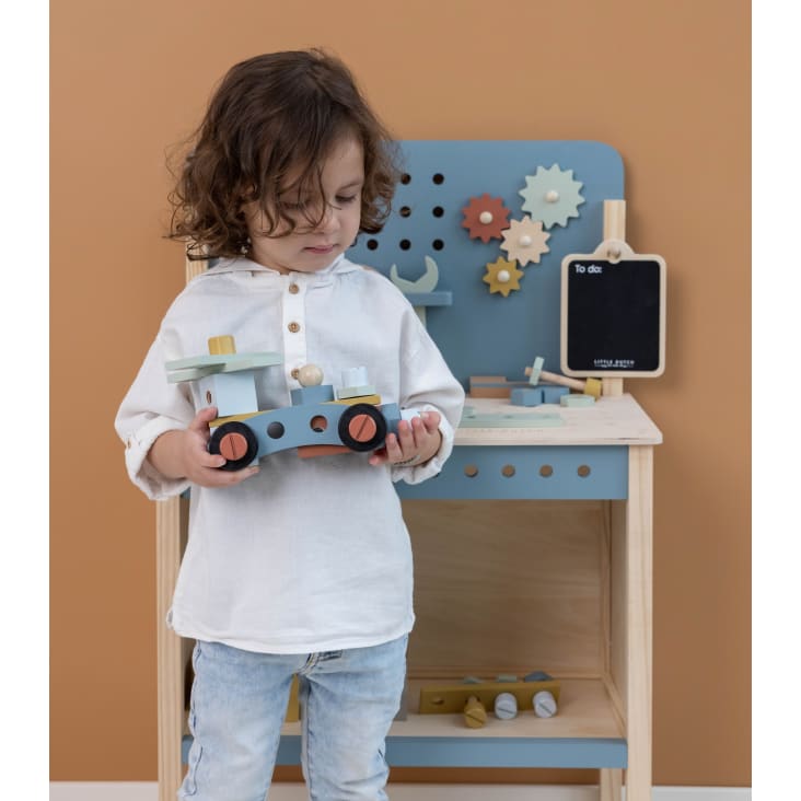 Kindsgut Établi de Bricolage avec Outils, Jouet en Bois pour Enfant :  : Jeux et Jouets