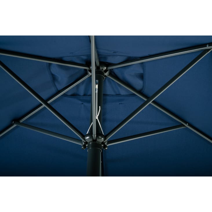 Parasol Rectangulaire Inclinable Bleu Marine 2x3m 38mm - Aluminium cropped-3