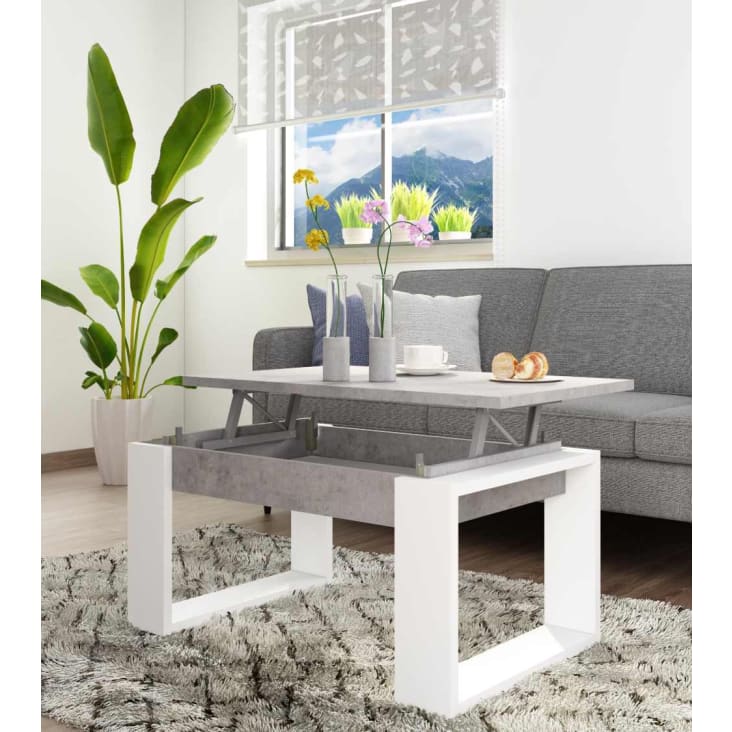 Armario / escritorio extensible, color blanco, 66 x 72 x 36 cm