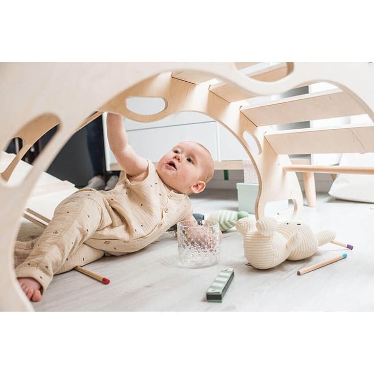 Arche Montessori enfant effet bois naturel 49x100x43cm ROCKER ALI