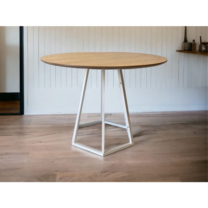Table repas ronde bois D100-Hexagone cropped-2