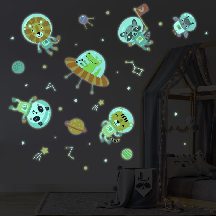 Stickers mural phosphorescents lumineux aventuriers 100x70cm cropped-4