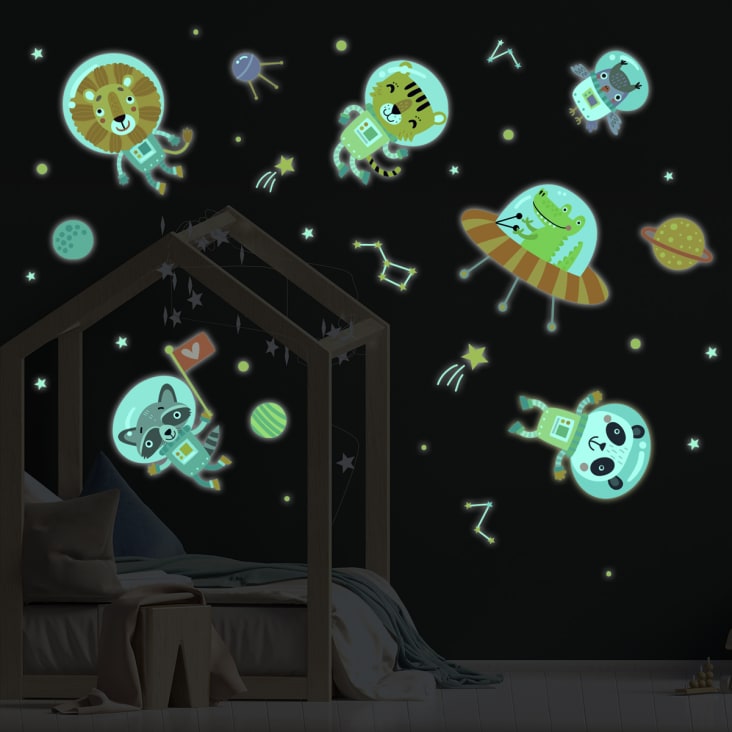 Stickers mural phosphorescents lumineux aventuriers 100x70cm cropped-6