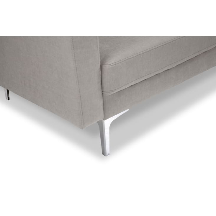 Miliboo Testiera Imbottita In Velluto Halciona - Color Tortora, L160 X H120 Cm - Per Letto Matrimoniale Queen Size - Stile Barocco