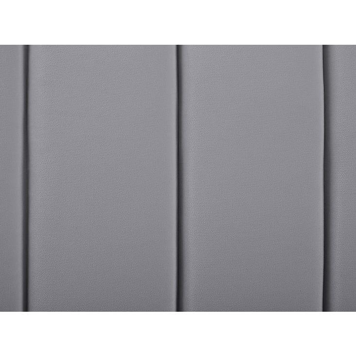 Letto con rete a doghe velluto grigio e oro 140 x 200