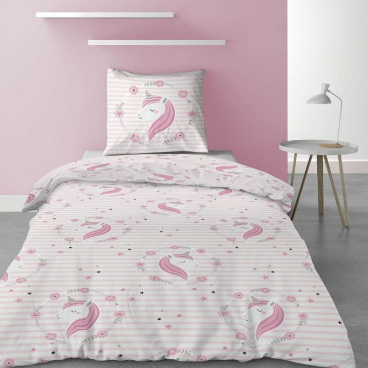 Parure De Drap 1 Place 100% Coton 57 Fils-cm² - PIXEL - Maison