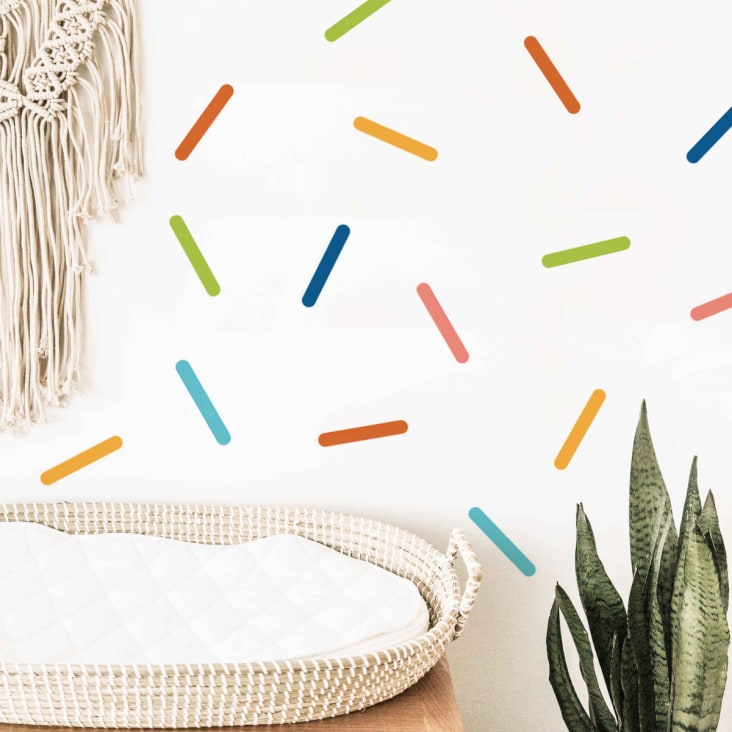 Sticker adesivi in vinile confetti multicolor Confetti | Maisons du Monde