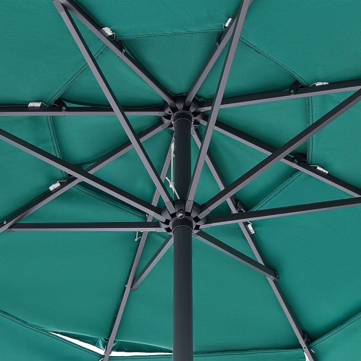 Parasol de jardin ⌀ 2.85 m vert émeraude-Bibione cropped-6