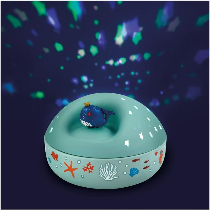 Veilleuse projecteur d'étoiles musical océan (12 cm)
