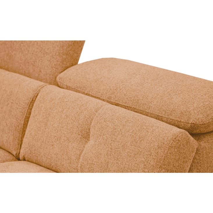Canapé droit 3 places avec une relax électrique à gauche tissu orange-Avena cropped-5