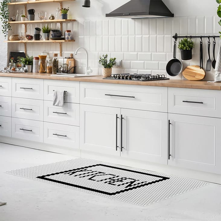 Tappeto Da Cucina Angolare Emmevi Chalet - Personalizzabile, Antiscivolo, Lavabile, Made In Italy