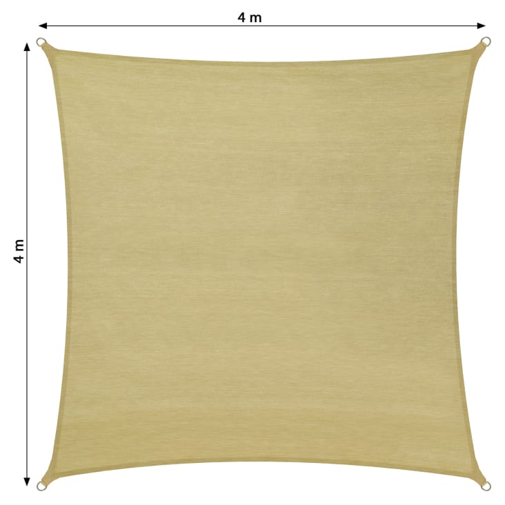 Voile d'ombrage carrée beige cropped-3