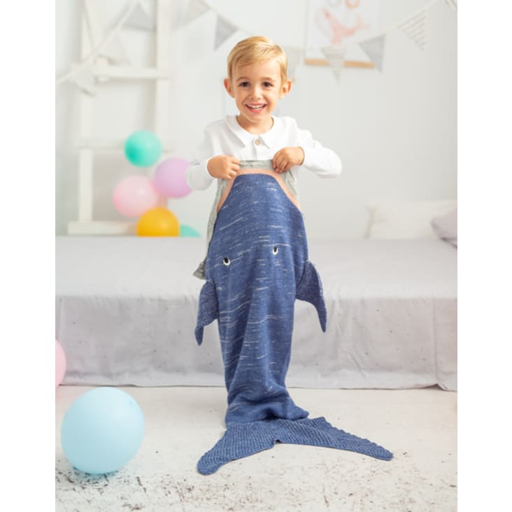Manta Tiburón azul 60x90 cm (SIZE S) MONTESSORI