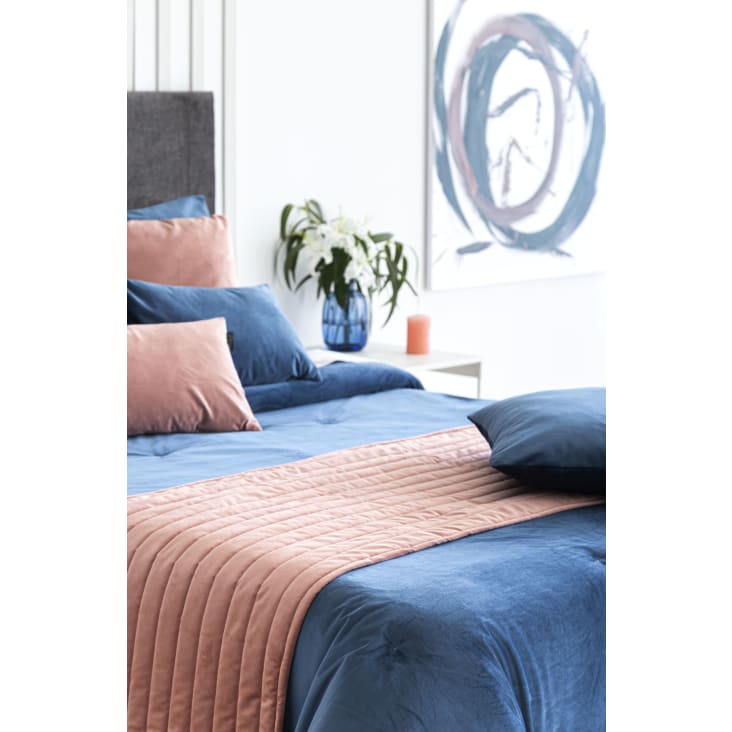 Edredón confort acolchado 200 gr jacquard azul cama 105 (190x265 cm) BICIS