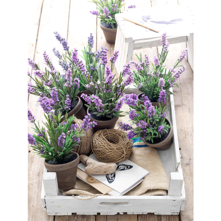 Künstlicher blauer Monde | du Maisons Lavender H33 im Lavendel Blumentopf