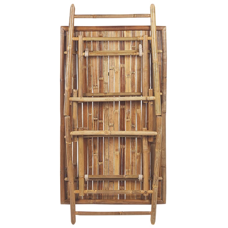 Mesita plegable de bambú marrón de 49x37x65 cm