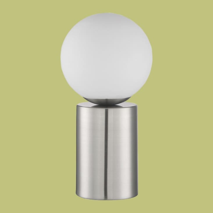 Lampe de chevet tactile chrome avec globe LOBB
