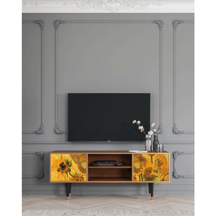 Mobile TV giallo 2 ante L 170 cm SUNFLOWERS BY VINCENT VAN GOGH
