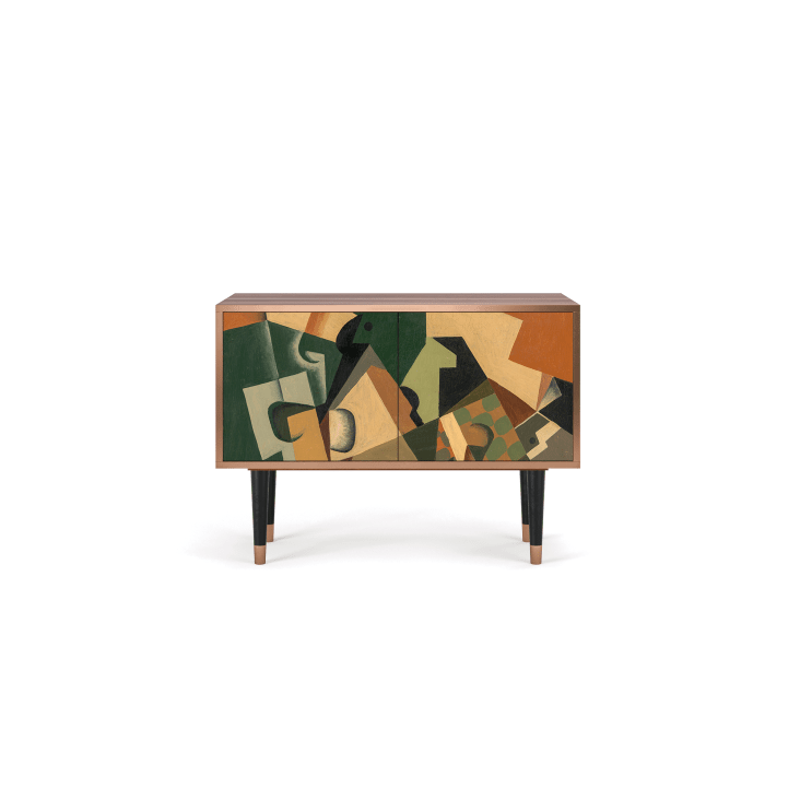 Credenza bassa multicolore 2 porte L 94 cm GLASS AND CHECKERBOARD BY