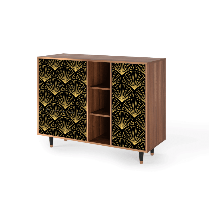 Credenza nera 3 cassetti e 1 anta L 125 cm BIRD OF JUNO Maisons du Monde