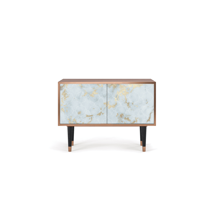 Credenza bassa bianca chiaro 2 porte L 94 cm GOLDEN WAVES Maisons du