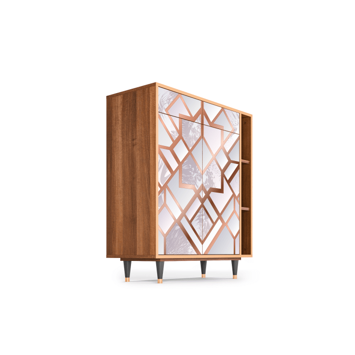 Credenza rosa chiaro 2 cassetti e 2 ante L 94 cm PASTEL FAIRYTALE