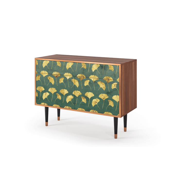 Sideboard grün und gelb mit 2 Schubladen und 2 Türen L 115 cm GINGKO ...