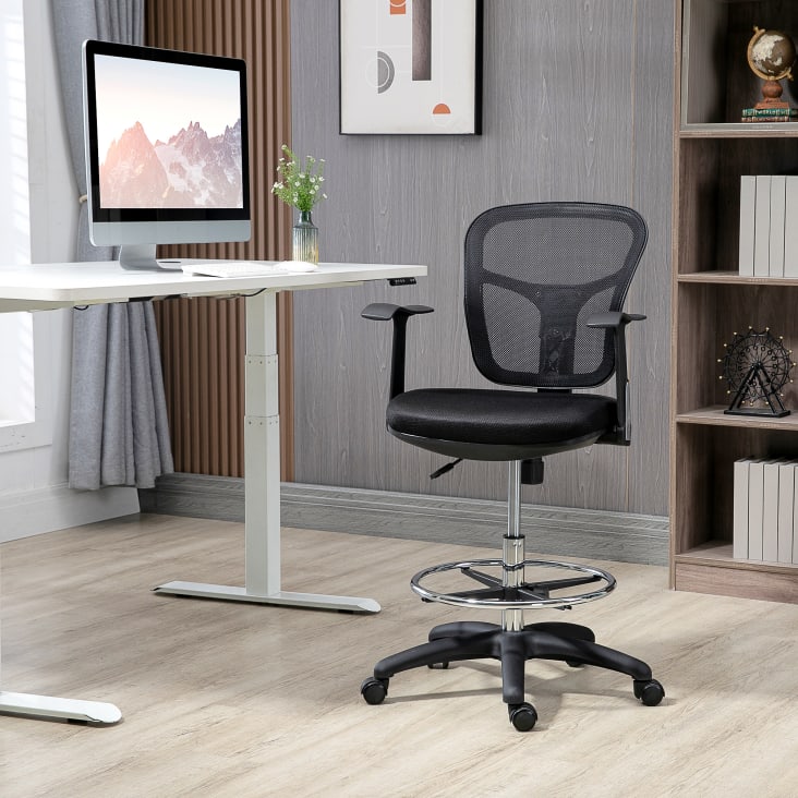 Silla de escritorio 59x59x115 cm negro cropped-1