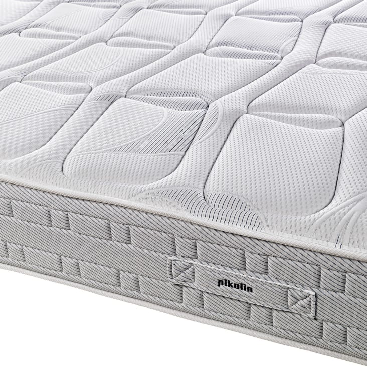 Pack PIKOLIN, colchón Saturn ensacado 32cm, canapé abatible blanco y  almohada visco, 135x190