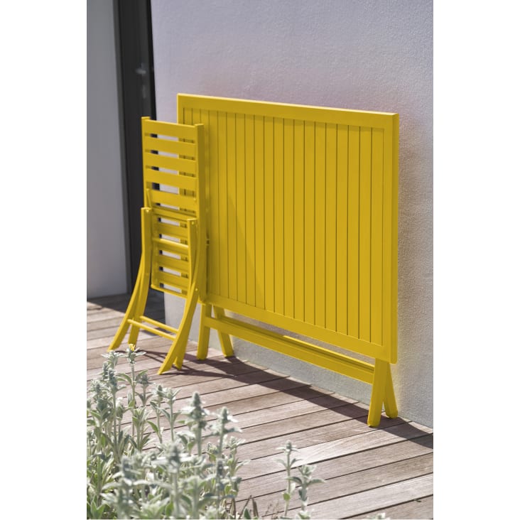 Table de jardin pliante en aluminium moutarde-Marius cropped-3