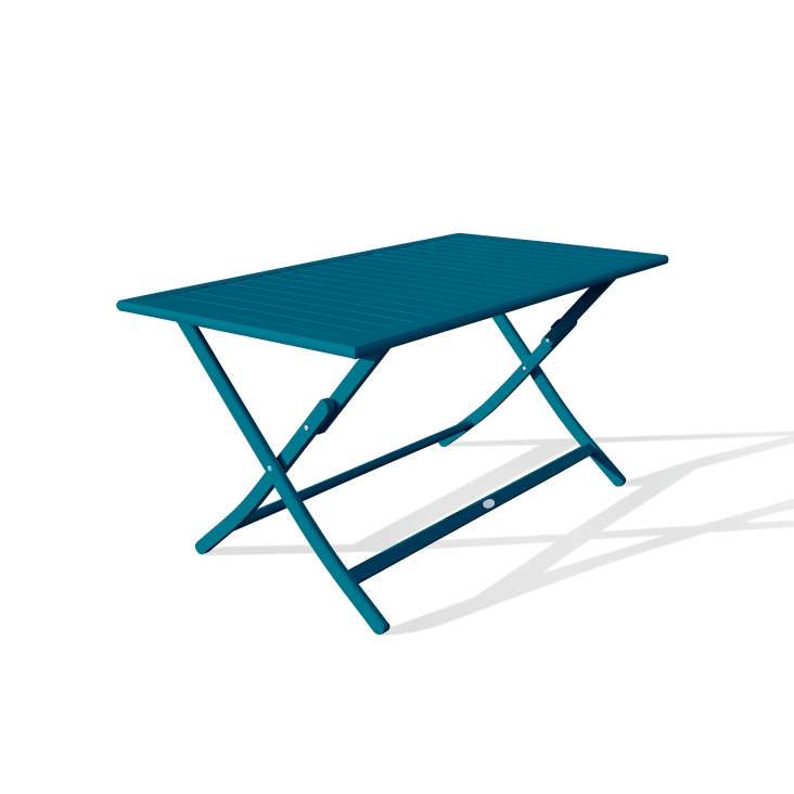 Mesa de jardín plegable de aluminio verde azulado-Marius