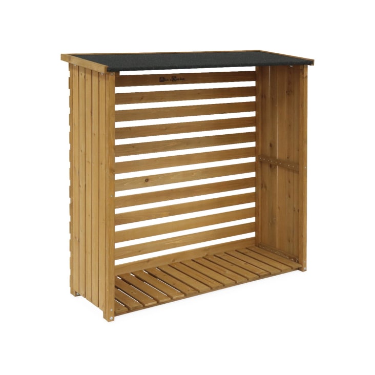 Abri buches, en bois, avec toiture et plancher Merisier Maisons du Monde — free download
