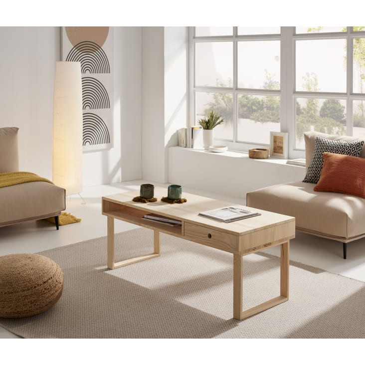 Mueble salón completo 4 módulos en color krenata y blanco BOSCO, Maisons  du Monde