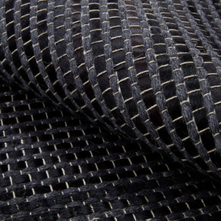Tapis 100% laine noir 240 x 170 cm Raja