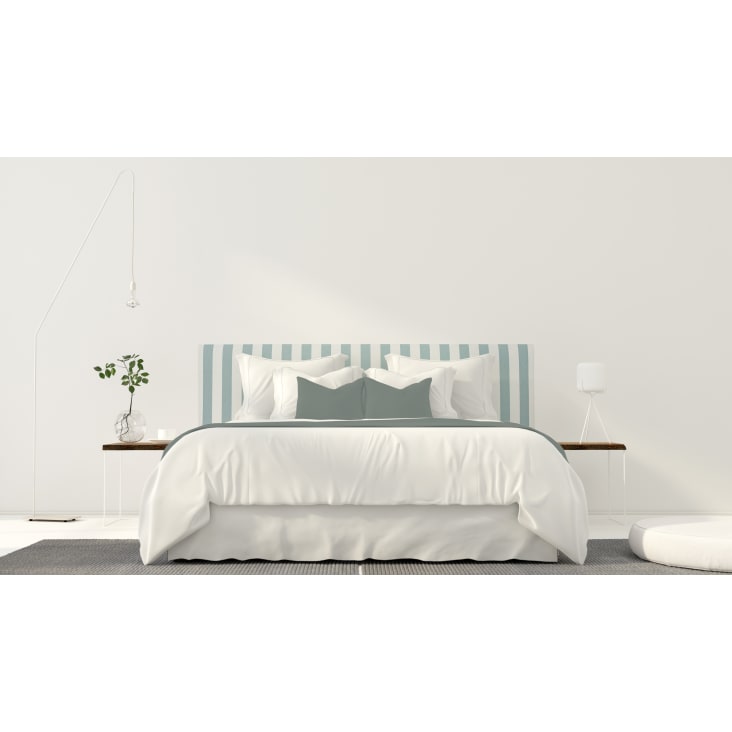 Chemisier Zara Rayé Turquoise Et Blanc - Taille M - Coton - Occasion