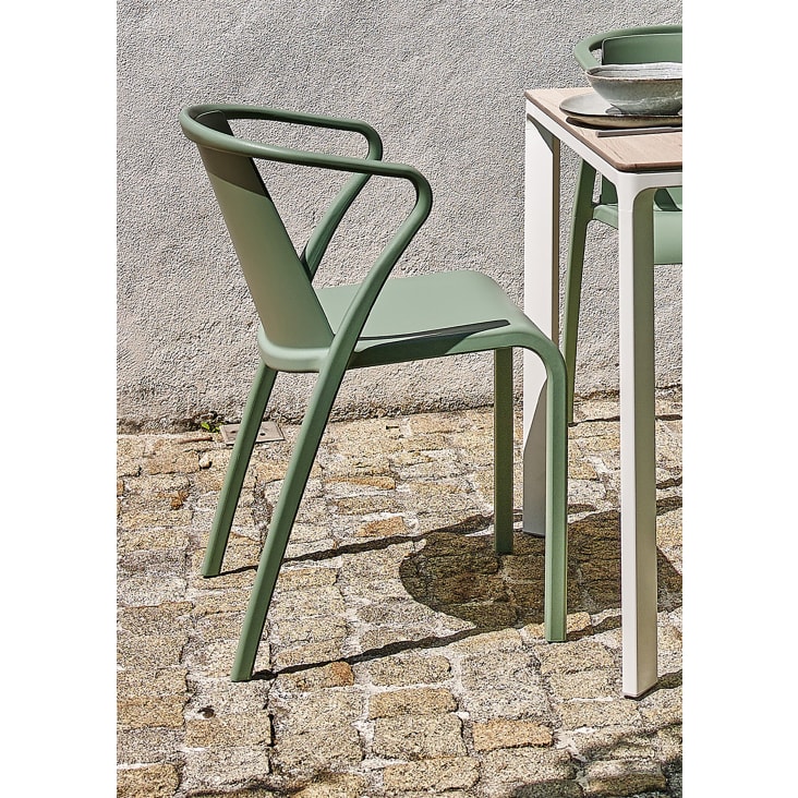 Chaise de jardin design polypropylène, fauteuil de jardin empilable