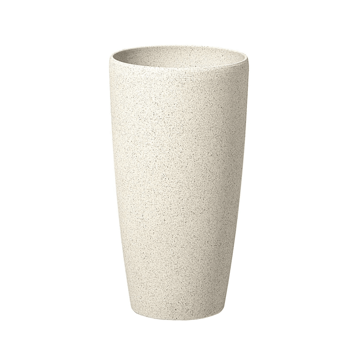 Vaso in resina da esterno e interno doppiofondo bianco 39x39x85H cm