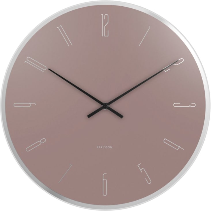 Horloge en verre mirror numbers rose WALL CLOCK Maisons du Monde