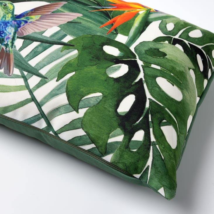 Housse de coussin d'extérieur multicolore 30x50 cm avec motif fleuri