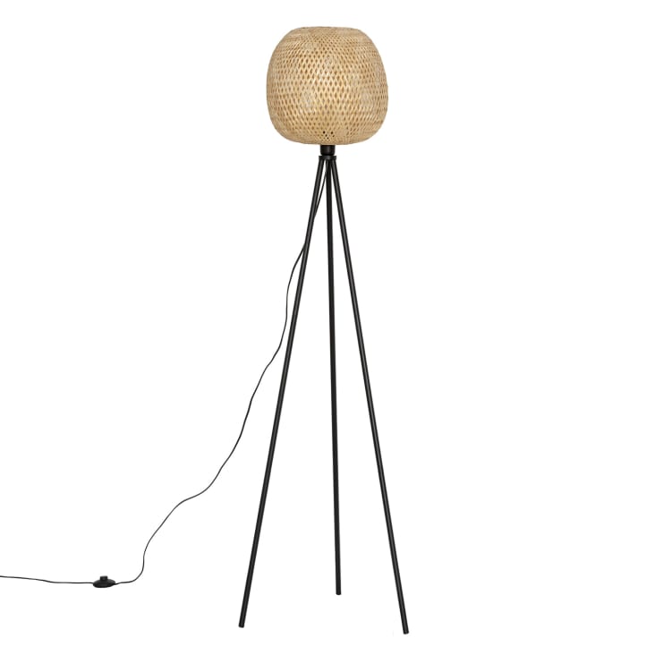 Lampadaire en bambou, hauteur 166,5 cm-HIKARI