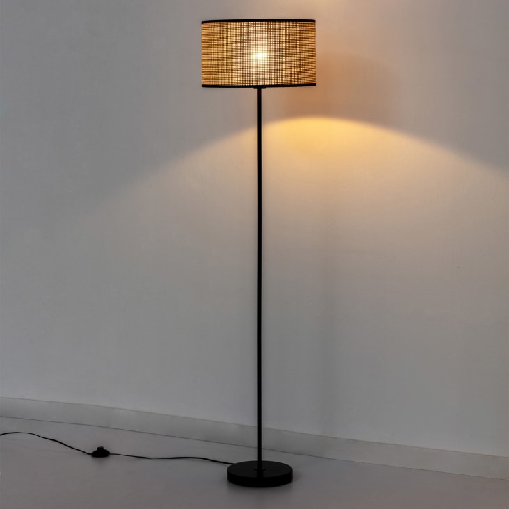 Lampe sur pied en rotin H43 – EASY MOBILIER