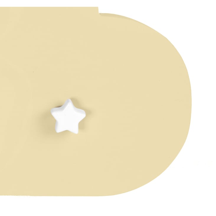 Perchero infantil artesanal de madera de pino amarillo 50x30 cm