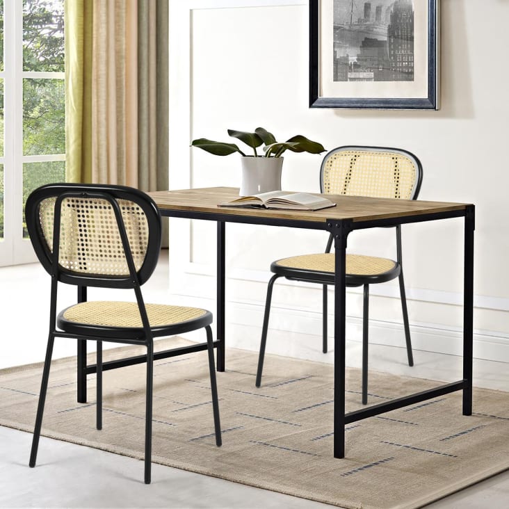 Sillas de comedor modernas, sillas de escritorio tapizadas de cuero beige  de mediados de siglo, silla auxiliar de ocio con patas de metal y respaldo