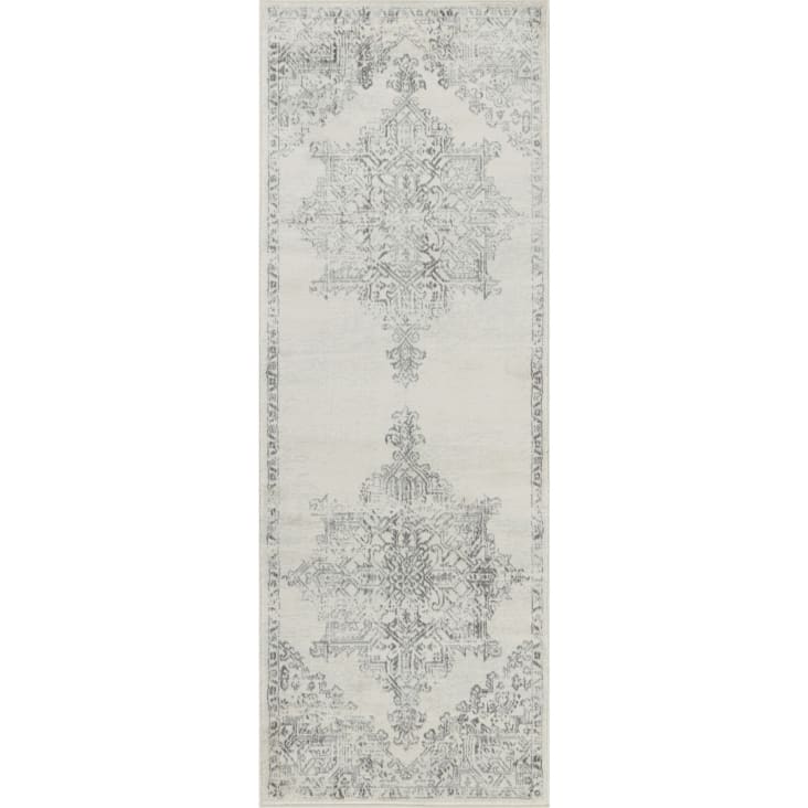 Tappeto de Corridoio Vintage Orientale Bianco/Grigio 80x220 Ceren