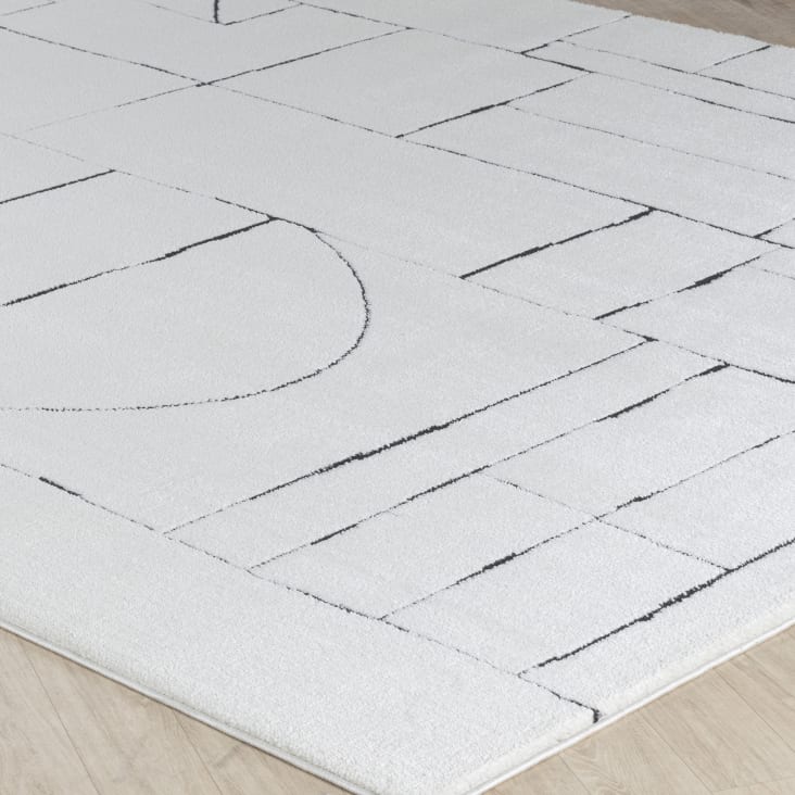 Moderner Skandinavischer Teppich Elfenbein/Grau 160x213 Lisa | Maisons du  Monde