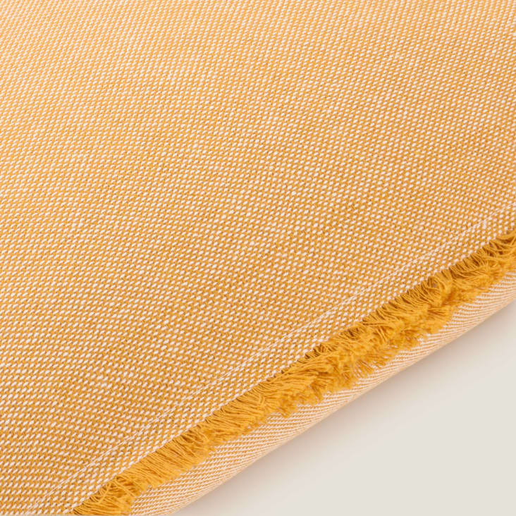 Funda cojín algodón tejido amarillo 55x55 ARKANSAS, Maisons du Monde